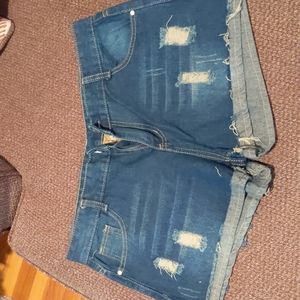Denim shorts